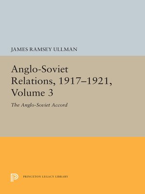 cover image of Anglo-Soviet Relations, 1917-1921, Volume 3